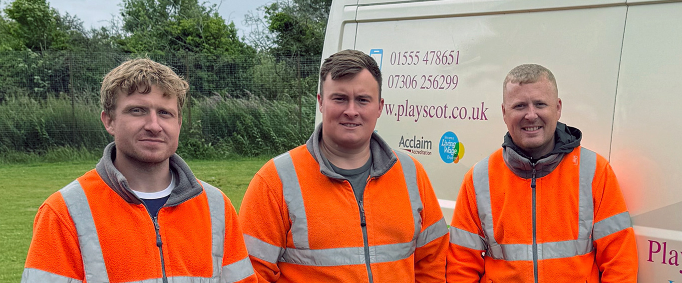 Playscapes Scotland teams delivering play, surfacing and community projects on site